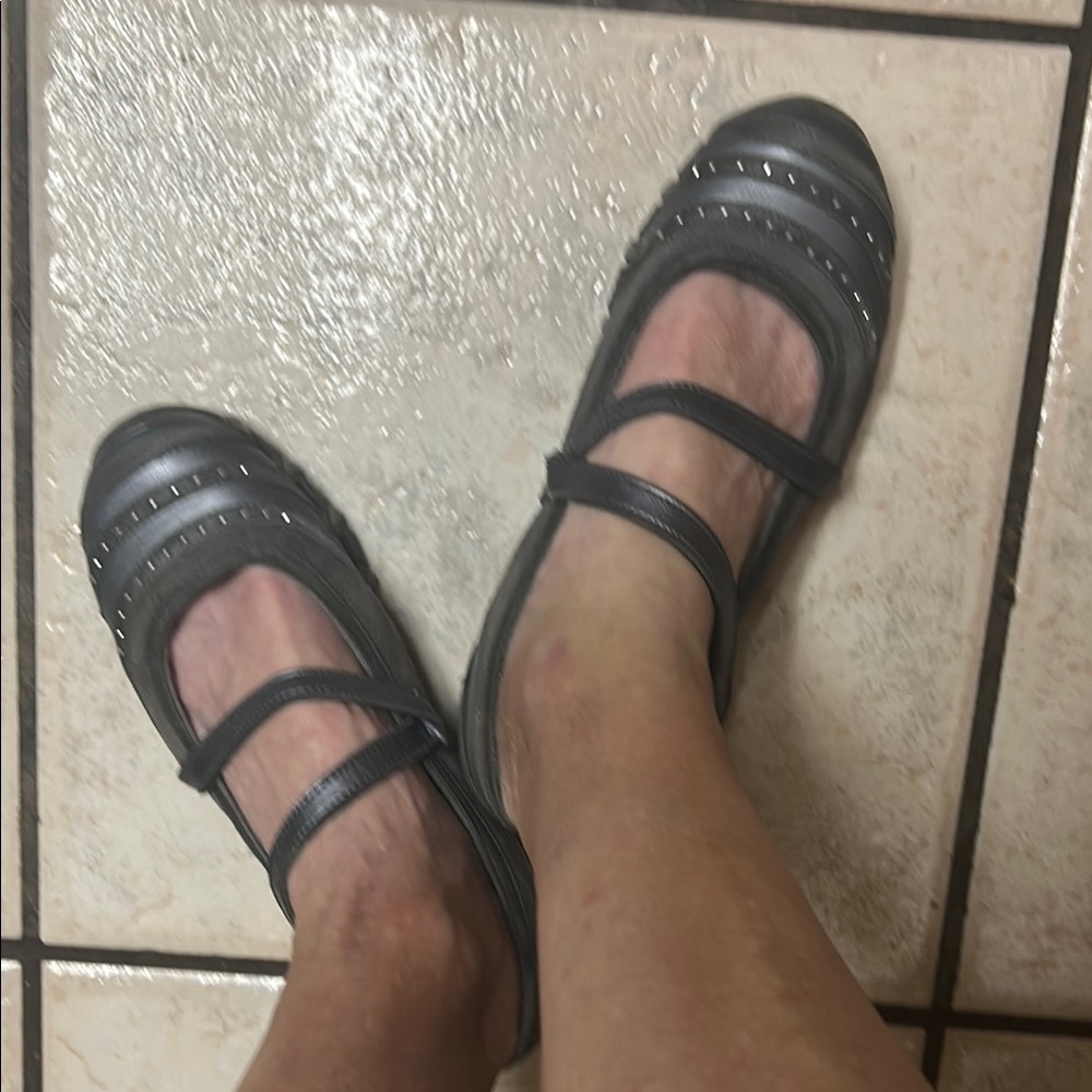 Skechers Gray Flats with Stud Accents
